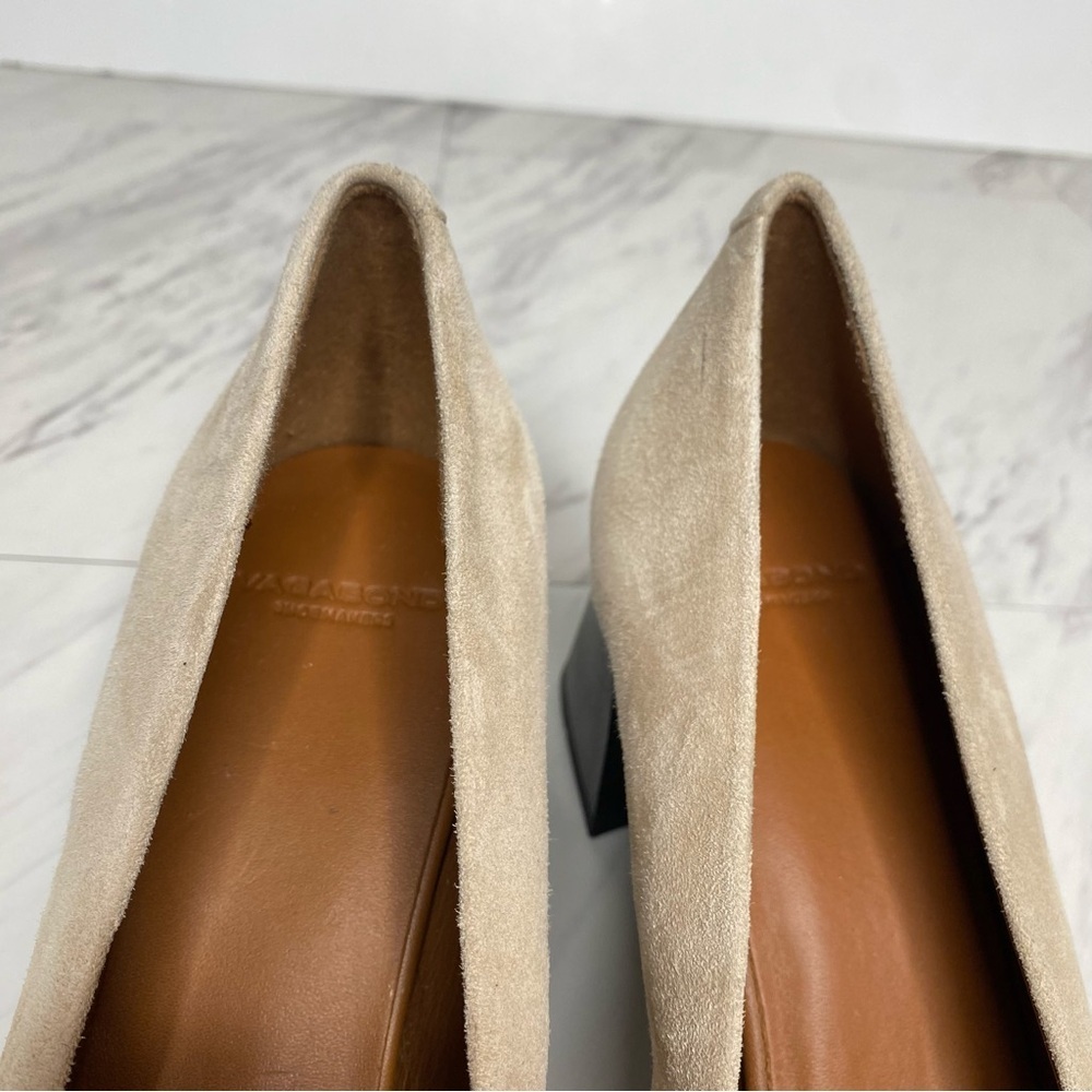 New! Vagabond Altea Beige Suede Black Patent Pointed Toe Pump 10 / 40 - Picture 13 of 15